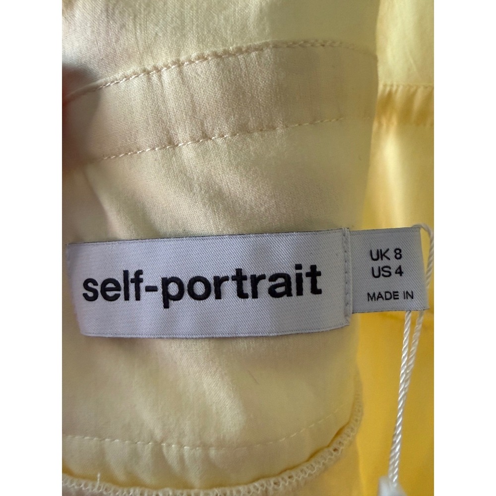 Self-Portrait Yellow Floral Midi Dress NWT Wedding Guest US 4 Small - Picture 5 of 12